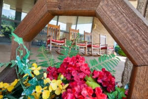 Chairs and flowers at Selmer Post Acute